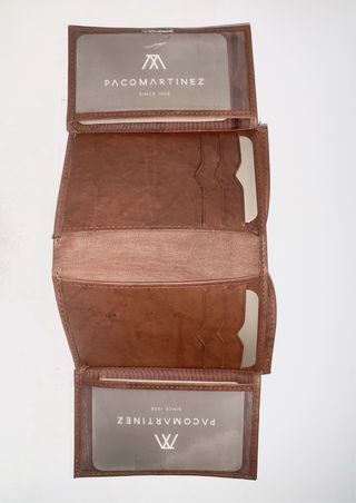 Cartera de piel Paco Martinez marrón