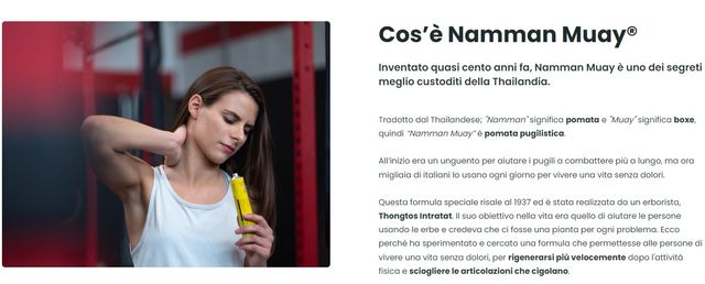 Pomata antinfiammatorio Namman Muay 100g + Omaggio