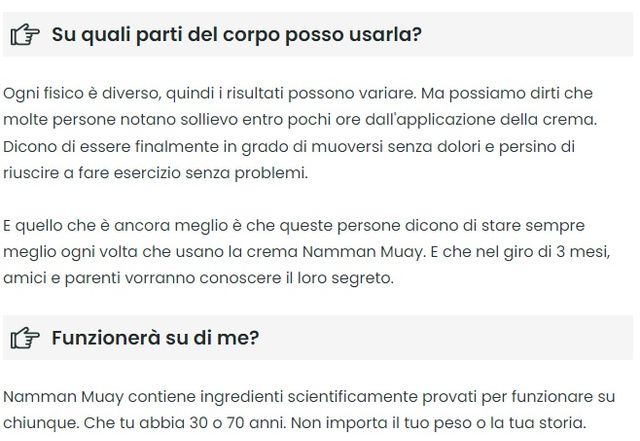 Pomata antinfiammatorio Namman Muay 100g + Omaggio