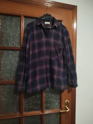 Camisa cuadros Pull&Bear morada