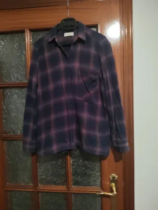 Camisa cuadros Pull&Bear morada