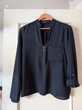 Blusa Zara Azul Talla S