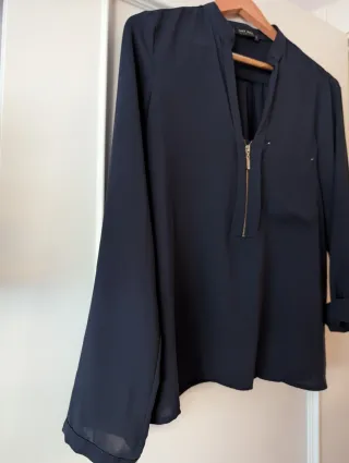Blusa Zara Azul Talla S