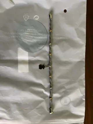 Pulsera Tous Oso Dorado y Plateado