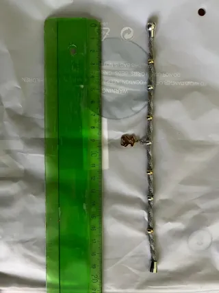 Pulsera Tous Oso Dorado y Plateado