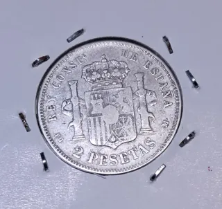2 Pesetas Alfonso XIII 1892 Plata