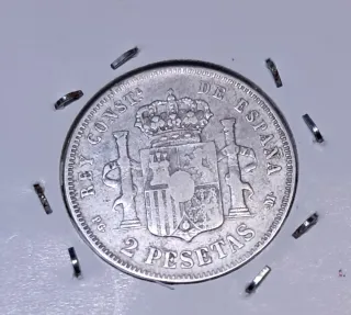2 Pesetas Alfonso XIII 1892 Plata
