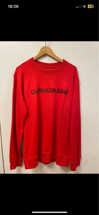 Sudadera Calvin Klein Jeans Roja