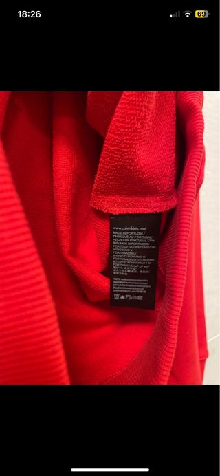 Sudadera Calvin Klein Jeans Roja
