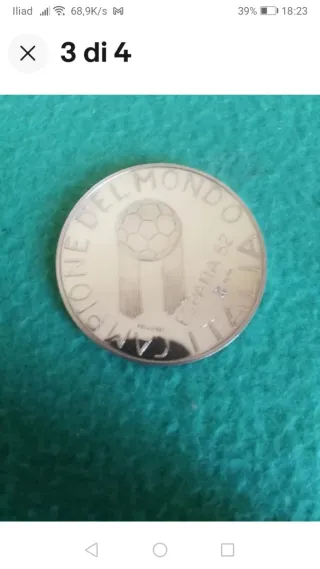 Medaglia Argento Italia Campione del Mondo 1982