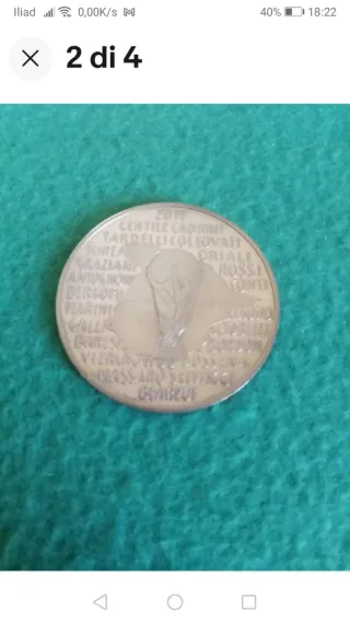 Medaglia Argento Italia Campione del Mondo 1982