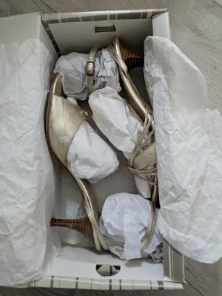 Talla 37-38 Sandalias Fosco Piel Dorada