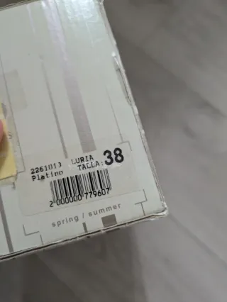 Talla 37-38 Sandalias Fosco Piel Dorada