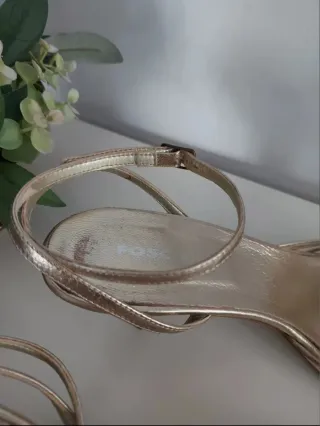 Talla 37-38 Sandalias Fosco Piel Dorada