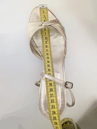 Talla 37-38 Sandalias Fosco Piel Dorada