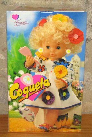 Vecchia bambola Coqueta di Famosa. Nuova e nella sua scatola originale