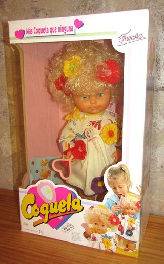 Vecchia bambola Coqueta di Famosa. Nuova e nella sua scatola originale