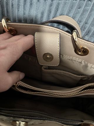 Bolso Michael Kors Beige Dorado