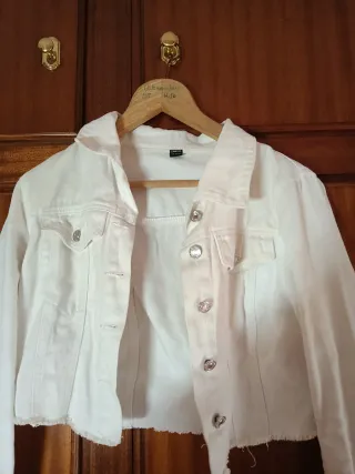 Tejana blanca corta mujer