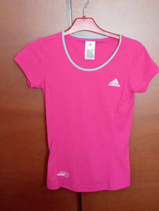 Camiseta deportiva Adidas rosa Talla XS