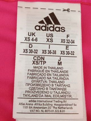 Camiseta deportiva Adidas rosa Talla XS