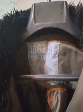 Bomber uomo verdone con pelliccia