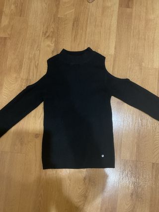 Jersey Brownie negro hombros descubiertos