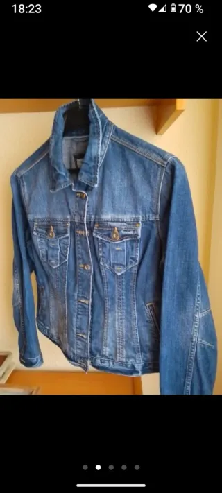 Chaqueta Vaquera Mujer Massimo Dutti Azul