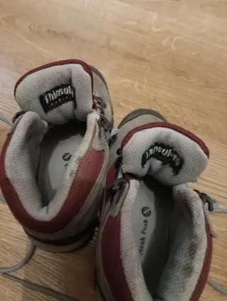 Botas Montaña Niño Gris/Rojo