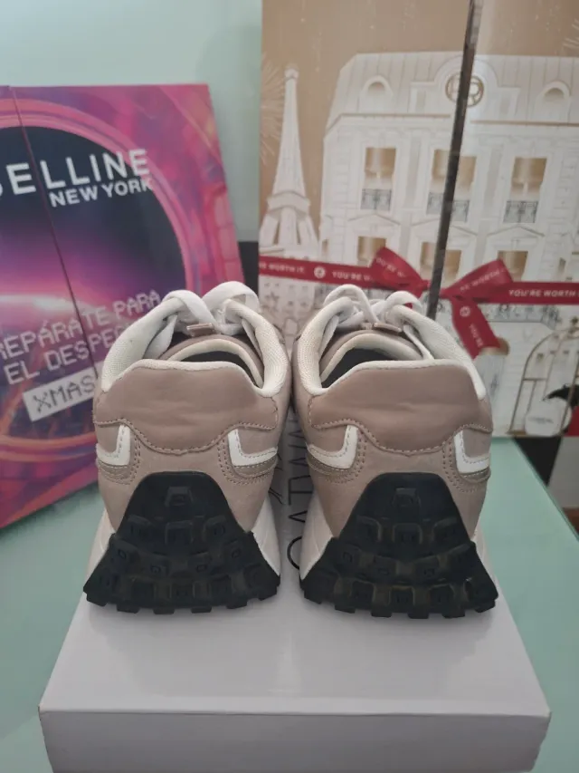Zapatillas deportivas Catwalk mujer beige y blanco