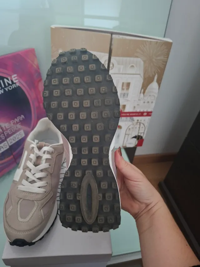 Zapatillas deportivas Catwalk mujer beige y blanco