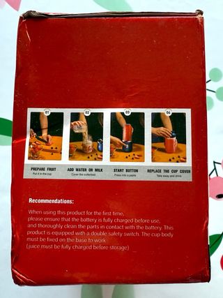 Batidora Portátil + 2 Vasos de 400ml