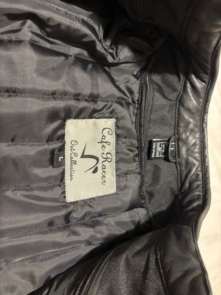 Chaqueta cuero L café Racer