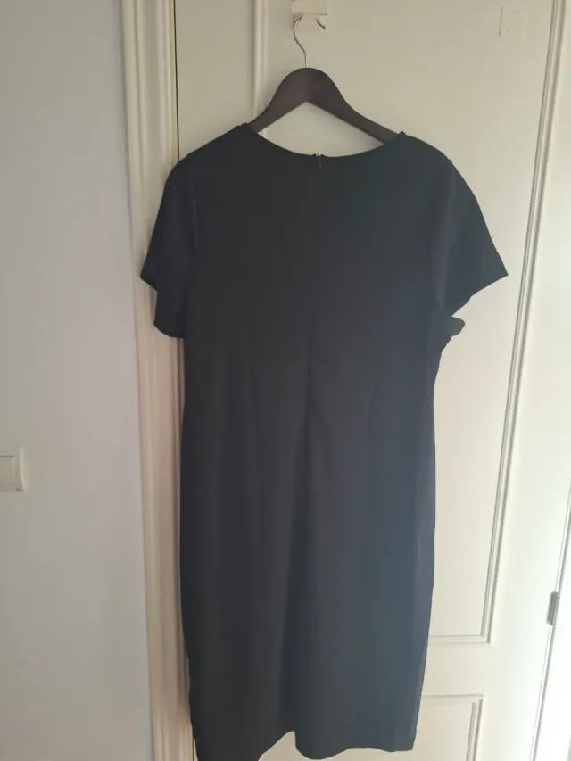 Vestido polipiel negro