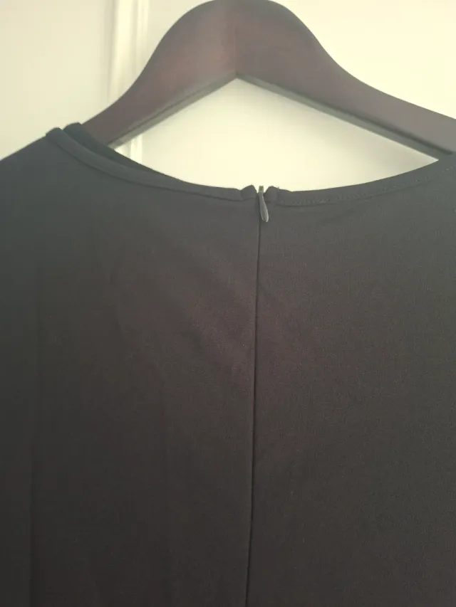 Vestido polipiel negro