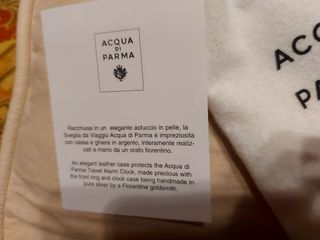 Sveglia da viaggio Acqua di Parma in argento