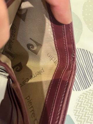 Cartera Pierre Cardin granate mujer sin estrenar