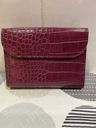 Cartera Pierre Cardin granate mujer sin estrenar