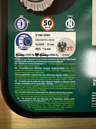 Cadena de Nieve Textil FEU VERT T81