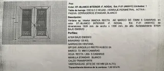 Ventana oscilobatiente nueva a estrenar