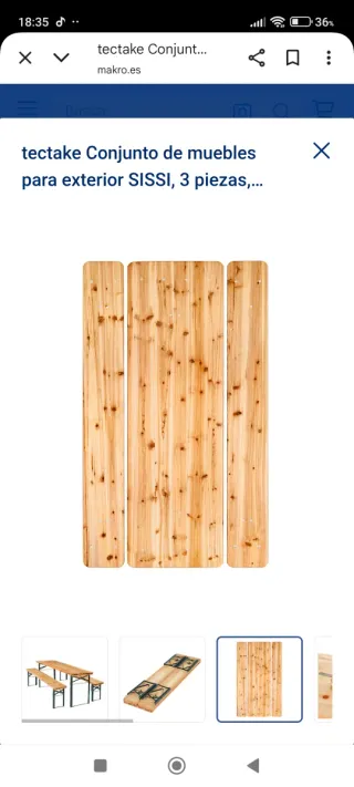 Conjunto de muebles para exterior SISSI tectake