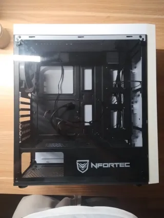 Caja PC Gaming NFORTEC Lynx Blanca Cristal Templad