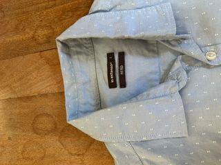 Camisa Inextenso azul con puntos blancos