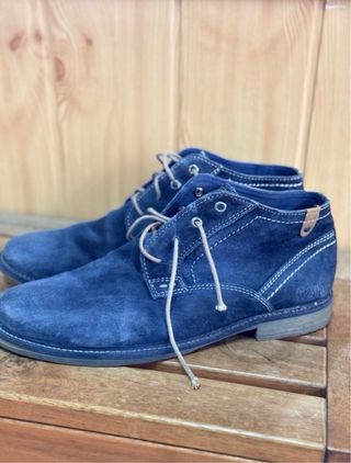 Botines de ante azul!