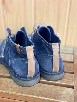 Botines de ante azul!