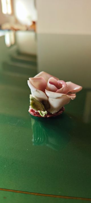 Mini Rosa Ceramica Lilla Rosa Decorazione