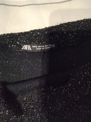 Vestido corto brillante Zara