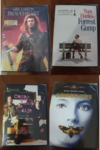 DVD Braveheart, Forrest Gump, El silencio de los c