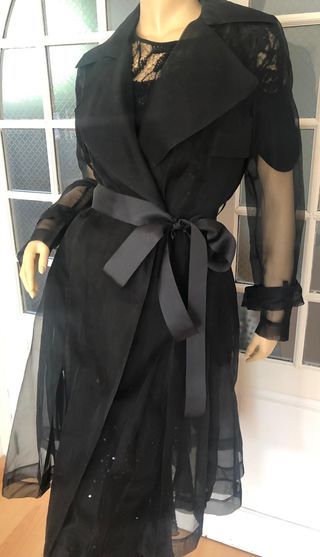 Chaqueta Síntesis Organdí Negra Talla Única