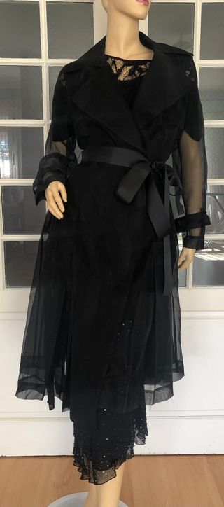 Chaqueta Síntesis Organdí Negra Talla Única